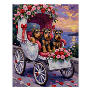 Poster Saint-Valentin Chien Airedale 