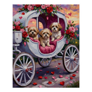 Poster Saint-Valentin Chien Shih Tzu