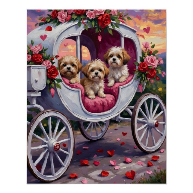 Poster Saint-Valentin Chien Shih Tzu (Devant)