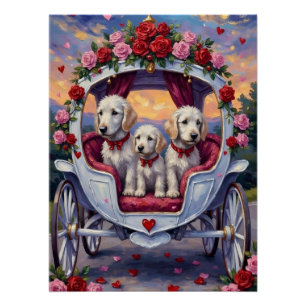 Poster Saint-Valentin pour chien maltais