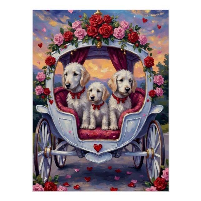Poster Saint-Valentin pour chien maltais  (Devant)