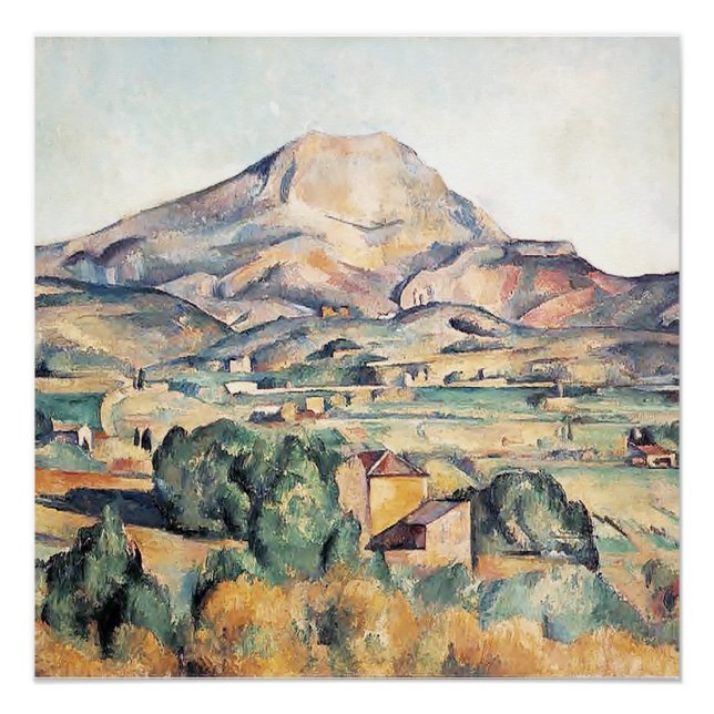 Poster Saint-Victoire Montagne Barnes Paul Cezanne (Devant)