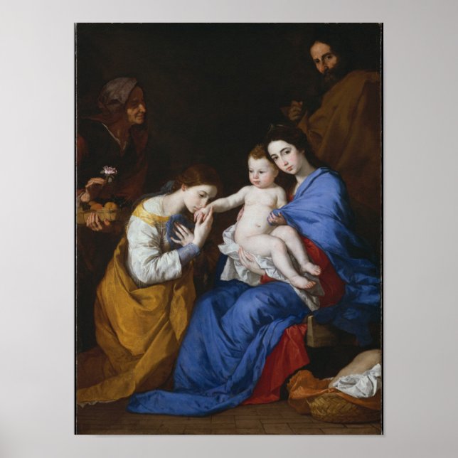 Poster Sainte Famille avec Saints Anne et Catherine (Devant)