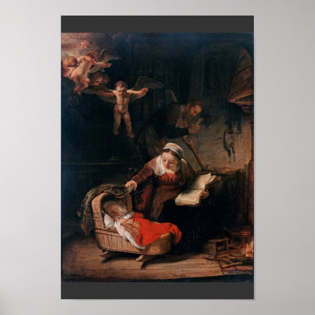Poster Sainte Famille Par Rembrandt Harmensz. Van Rijn (Devant)