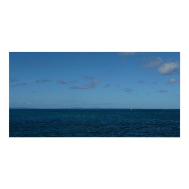 Poster Sainte-Lucie Horizon Océan Bleu (Devant)