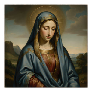 Poster Sainte Mère de Dieu – Amour Divin & Protection