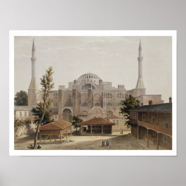 Poster Sainte-Sophie, Constantinople, pub. 1852 (couleur  (Devant)