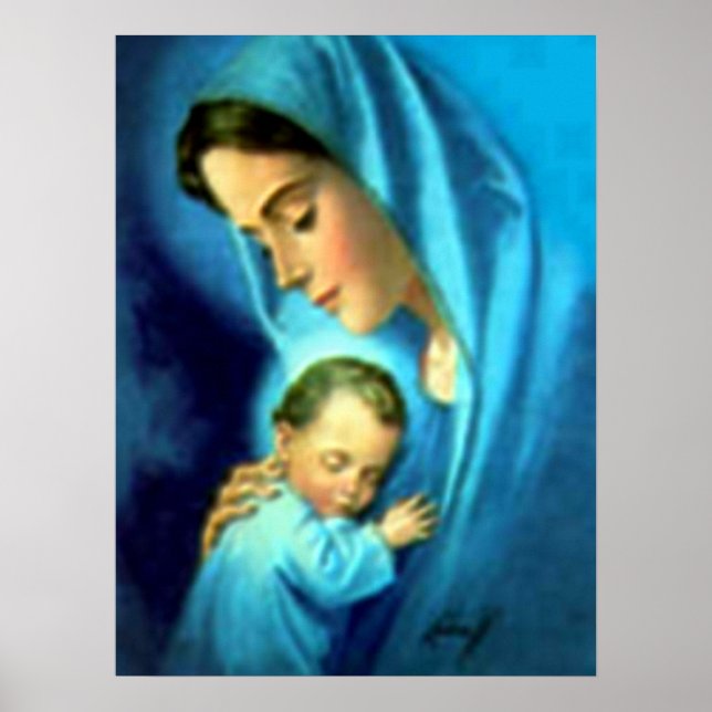 Poster Sainte Vierge Marie et Enfant Jésus (Devant)