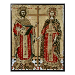 Poster Saints Constantine et Helena Orthodoxe Icon
