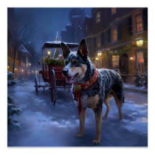 Poster Saison de Noël des bovins australiens