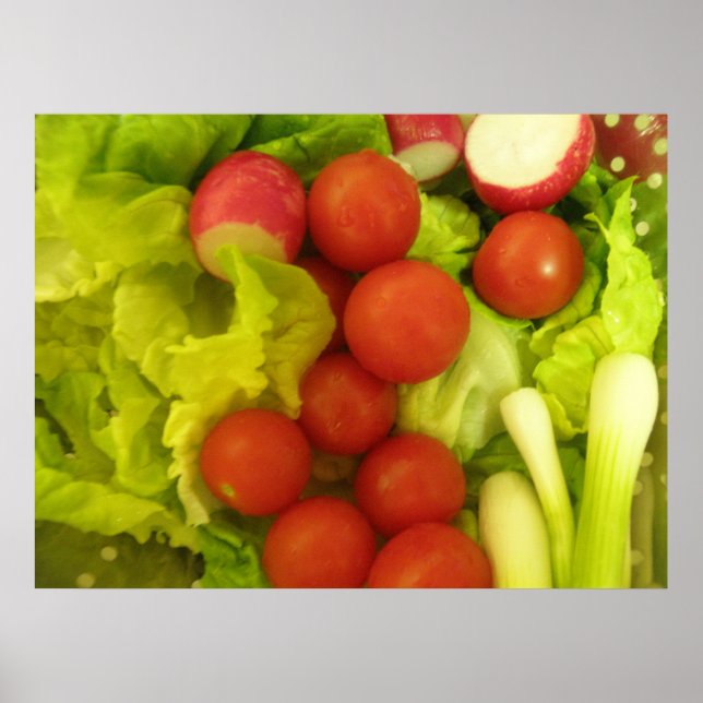 Poster Salad Vegetables Print (Devant)
