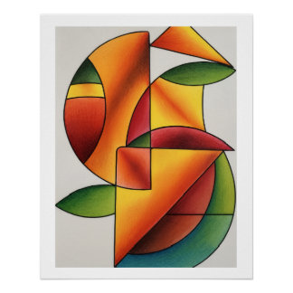 Poster "Salade de fruits" en formes