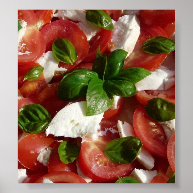 Poster Salade de tomate et de mozzarella (Devant)