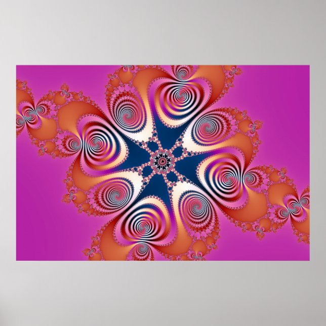 Poster Salamander - Art Fractal (Devant)