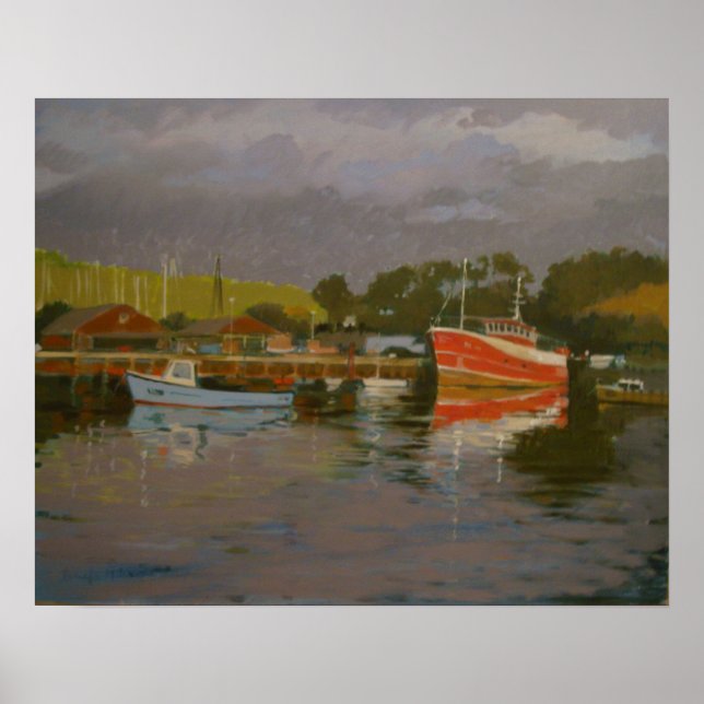 Poster Salcombe de Fisherman's Quay 2 (Devant)