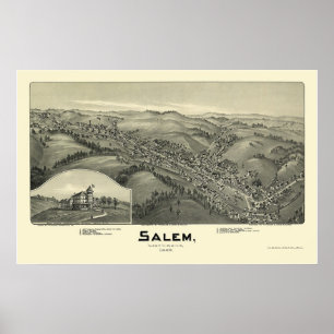 Poster Salem, WV Panoramic Map - 1899