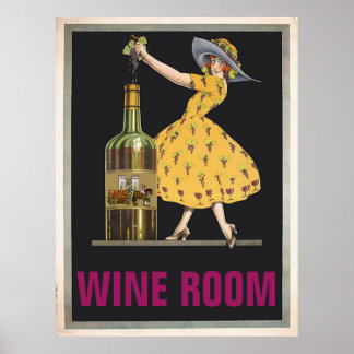 Poster Salle à vin vintage, modifier le texte