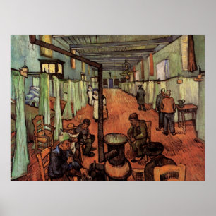 Poster Salle dans l'hôpital d'Arles par Vincent van Gogh