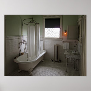 Poster Salle de bains victorienne de Chambre de Campbell