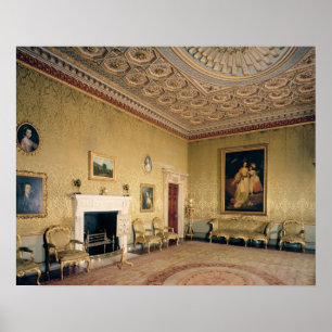 Poster Salle de dessin par Adam, c.1770-80