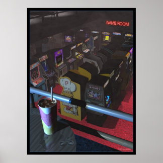 Poster Salle de jeu fumante