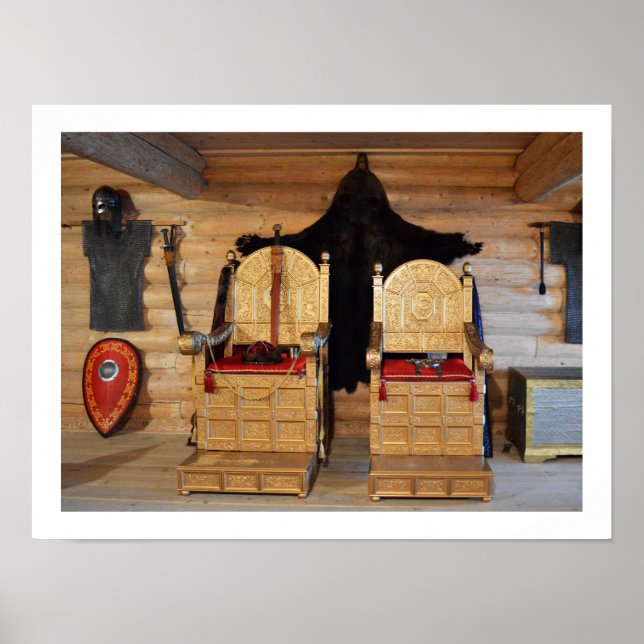 Poster Salle du trône Viking (Devant)