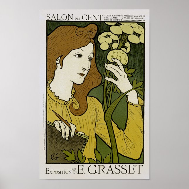 Poster Salon des Cent ~ Exposition de E. Grasset (Devant)