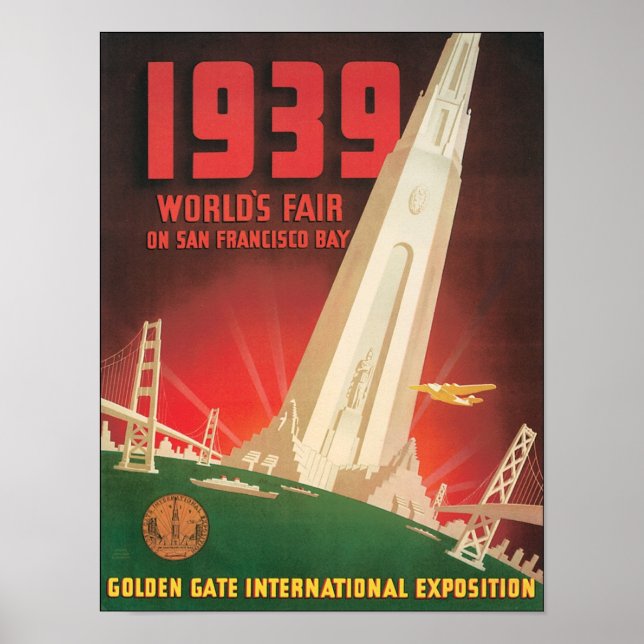 Poster Salon mondial de San Francisco Bay 1939 (Devant)