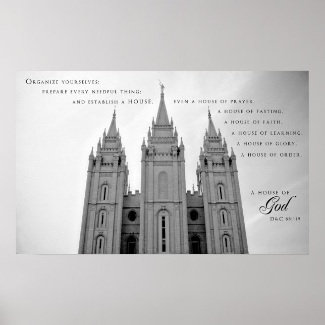 Poster - Salt Lake City Utah LDS Temple (Devant)
