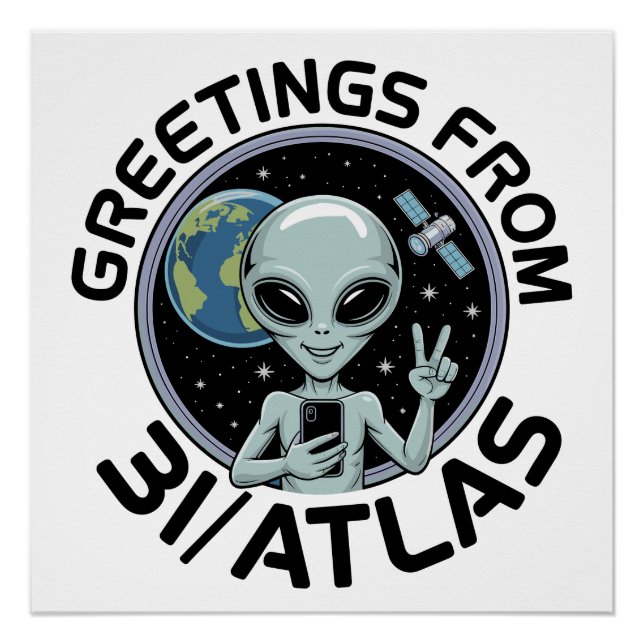 Poster Salutations de 3I/ATLAS  (Devant)