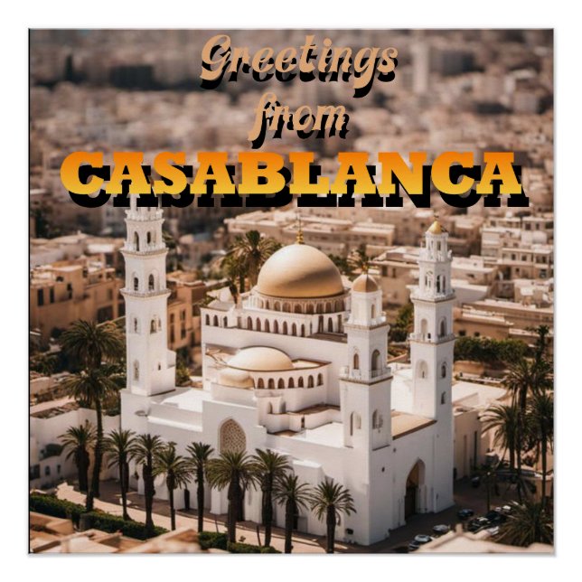Poster Salutations de CASABLANCA (Devant)