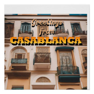Poster Salutations de CASABLANCA