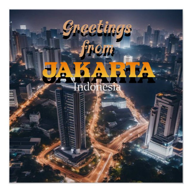 Poster Salutations de Jakarta Indonésie (Devant)