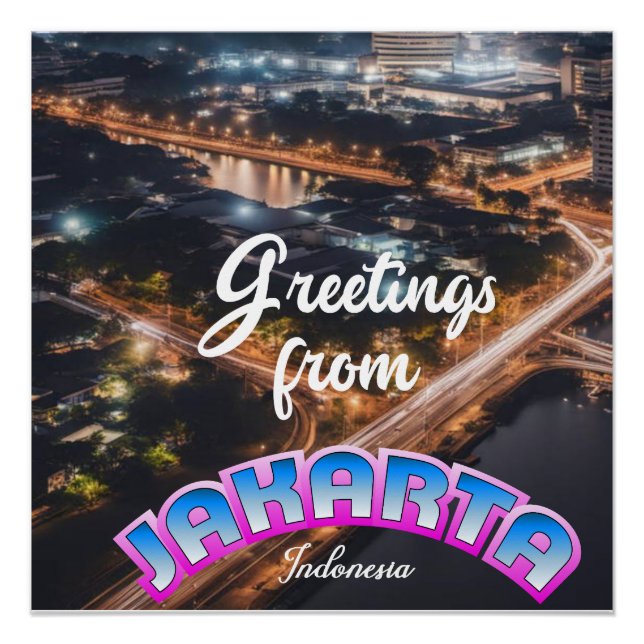 Poster Salutations de Jakarta Indonésie (Devant)
