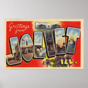 Poster Salutations de Joliet l'Illinois