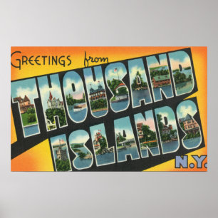 Poster Salutations de mille îles, New York