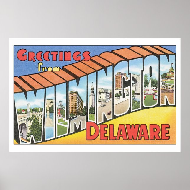 Poster Salutations de Wilmington Delaware_Vintage voyage (Devant)