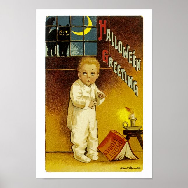 Poster Salutations d'Halloween (Devant)