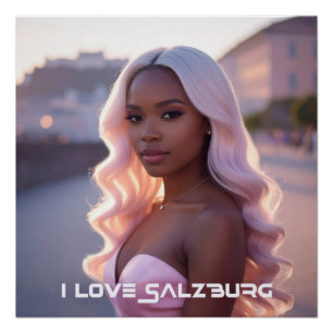POSTER SALZBOURG - AUTRICHE - J'AIME SALZBOURG
