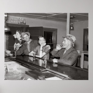 Poster Samedi soir au Salon, 1937. Photo vintage