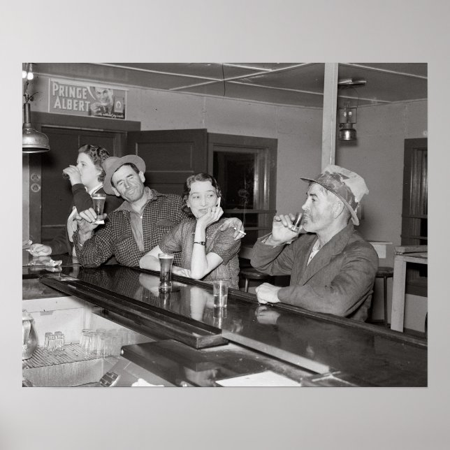 Poster Samedi soir au Salon, 1937. Photo vintage (Devant)