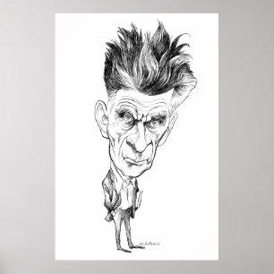 Poster Samuel Beckett Caricature par Edmund S Valtman
