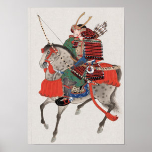 Poster Samurai à cheval