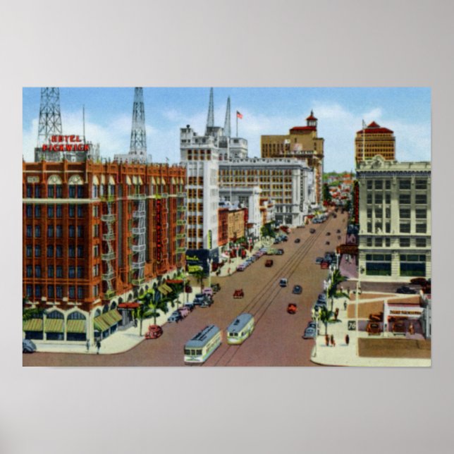 Poster San Diego California Broadway (Devant)