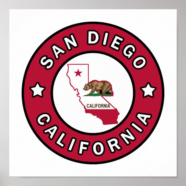 Poster San Diego Californie (Devant)