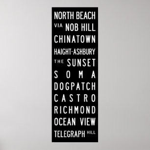 Poster San Francisco Bus Roll