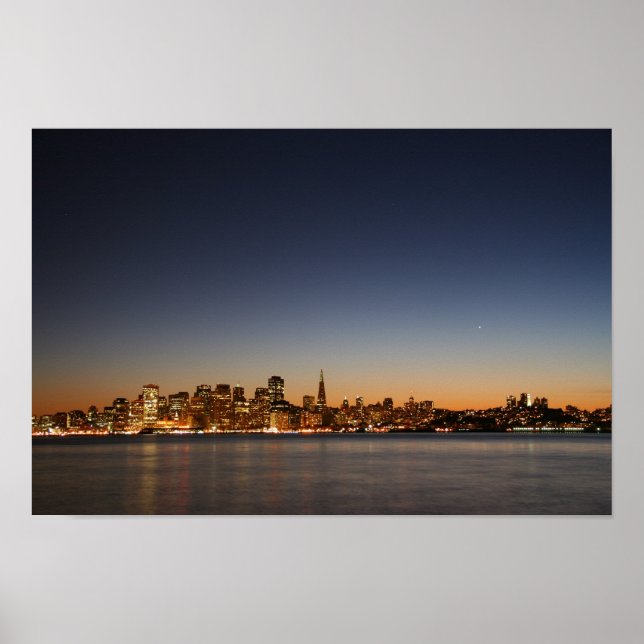 Poster San Francisco Skyline au coucher du soleil (Devant)