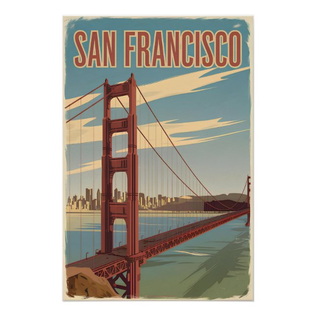 Poster San Francisco USA vintage (Devant)