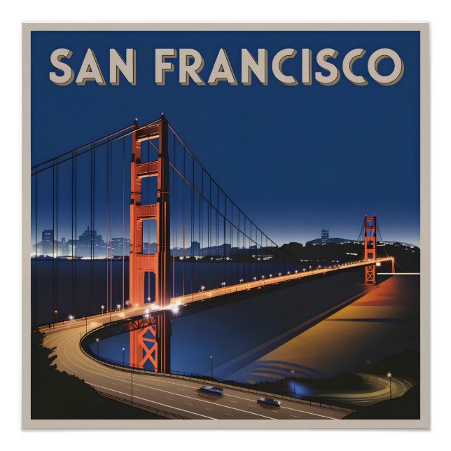 Poster San Francisco USA vintage (Devant)