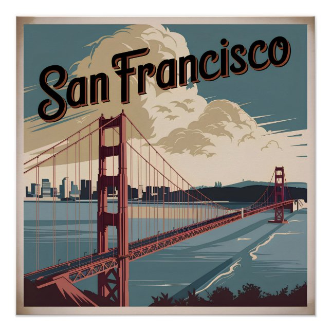 Poster San Francisco USA vintage (Devant)